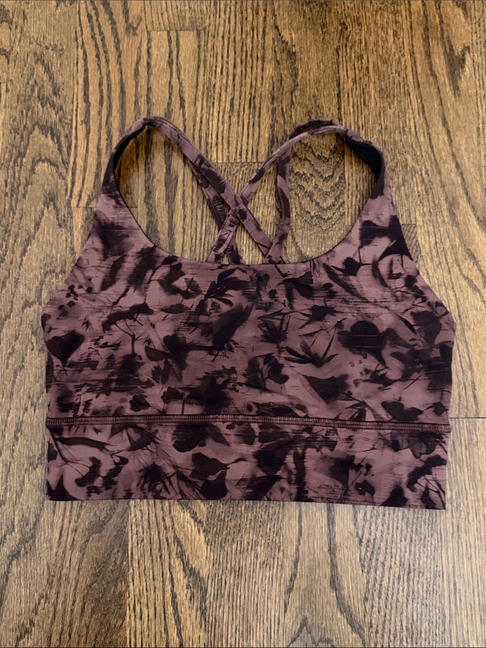 ⚫️ Lululemon Energy Bra *Long Line
Mini Dusk Floral Antique Bark Black